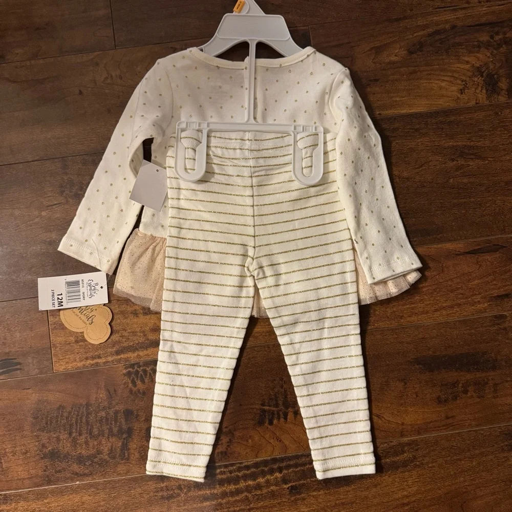Baby Essentials Thanksgiving Turkey top  12M NWT Tutu Legging Set